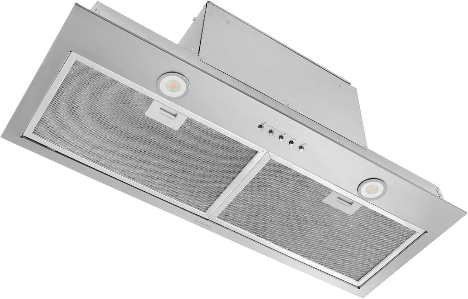 image:imageBroan NuTone BroanNuTone BBN1303SS Custom Built Insert with 2Speed Exhaust Fan and Light 300 Max Blower CFM Stainless Steel 30Inch Range Hood Power Pack24Inch