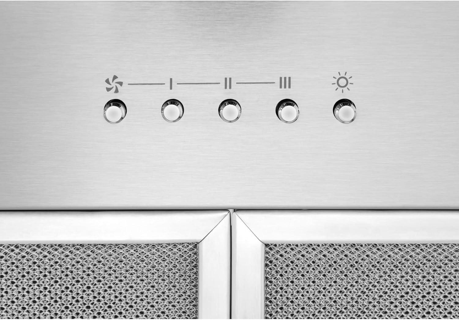 image:imageBroan NuTone BroanNuTone BBN1303SS Custom Built Insert with 2Speed Exhaust Fan and Light 300 Max Blower CFM Stainless Steel 30Inch Range Hood Power Pack24Inch