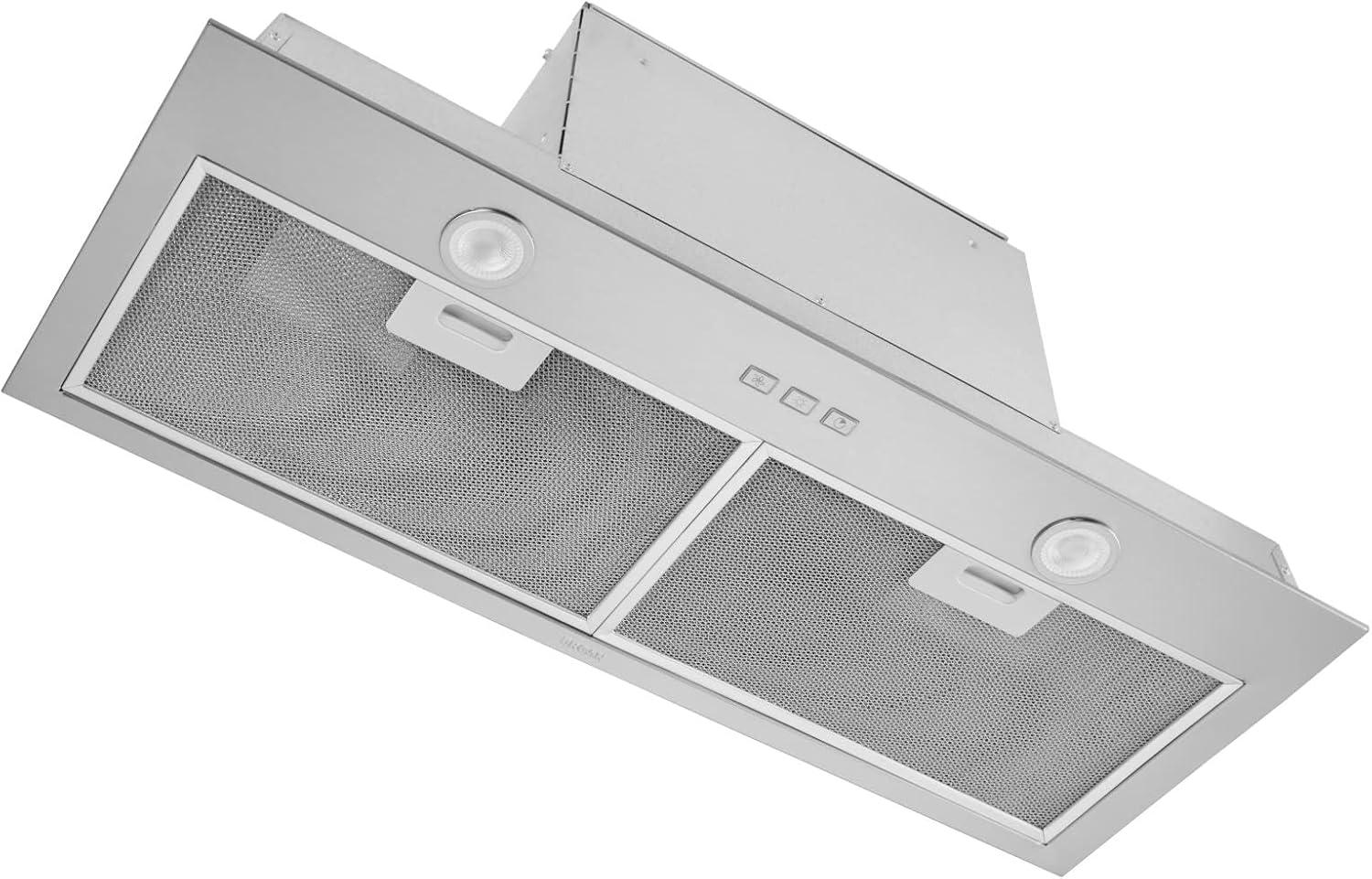 image:imageBroan NuTone BroanNuTone BBN1303SS Custom Built Insert with 2Speed Exhaust Fan and Light 300 Max Blower CFM Stainless Steel 30Inch Range Hood Power Pack30Inch