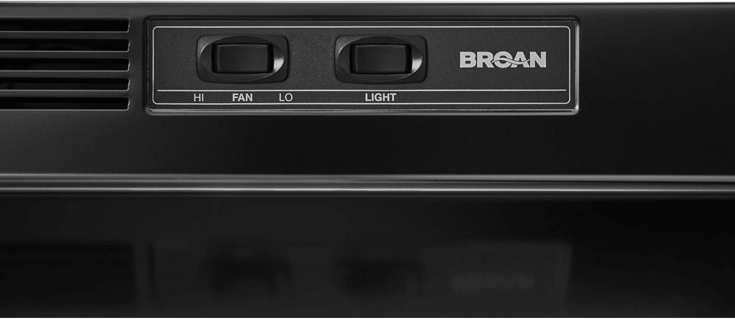 image:imageBroanNuTone 413001 NonDucted Ductless Range Hood with Lights Exhaust Fan for Under Cabinet 30Inch WhiteBlack