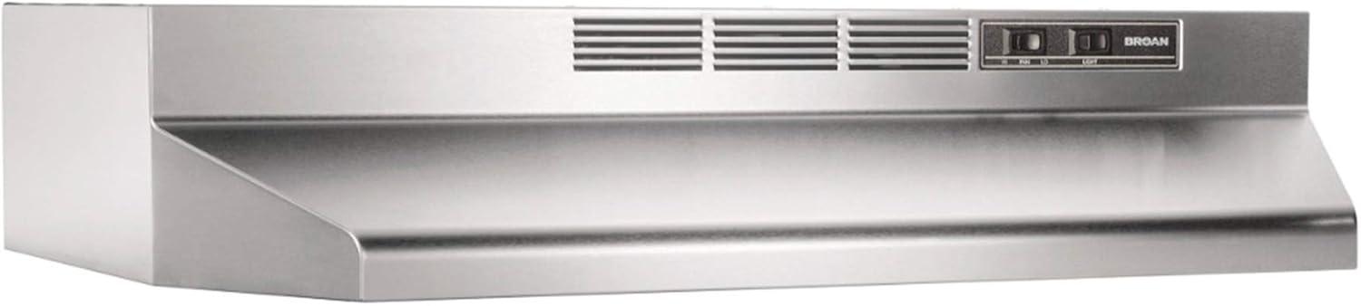 image:imageBroanNuTone 413001 NonDucted Ductless Range Hood with Lights Exhaust Fan for Under Cabinet 30Inch WhiteStainless Steel