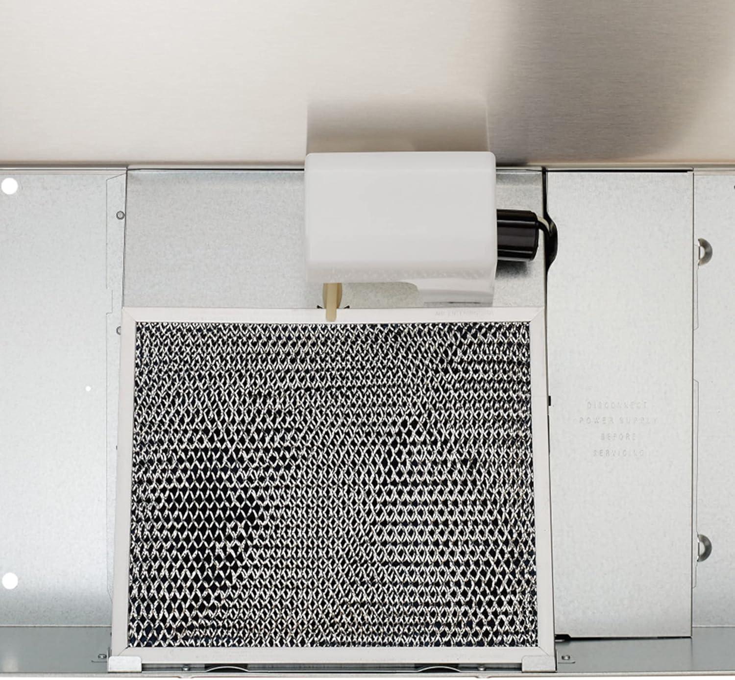 image:imageBroanNuTone 413001 NonDucted Ductless Range Hood with Lights Exhaust Fan for Under Cabinet 30Inch WhiteStainless Steel