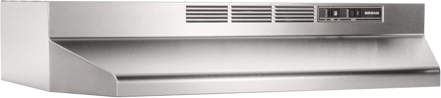 image:imageBroanNuTone 413001 NonDucted Ductless Range Hood with Lights Exhaust Fan for Under Cabinet 30Inch WhiteStainless Steel