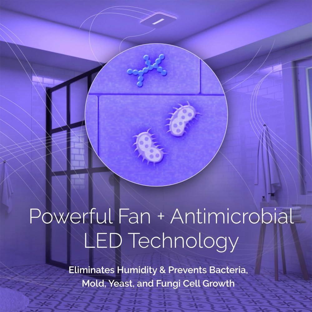 image:imageBroanNuTone AR110LKVV SurfaceShield Vital Vio Powered Exhaust Vent LED White Light amp Violet Light 110 CFM WhiteLight