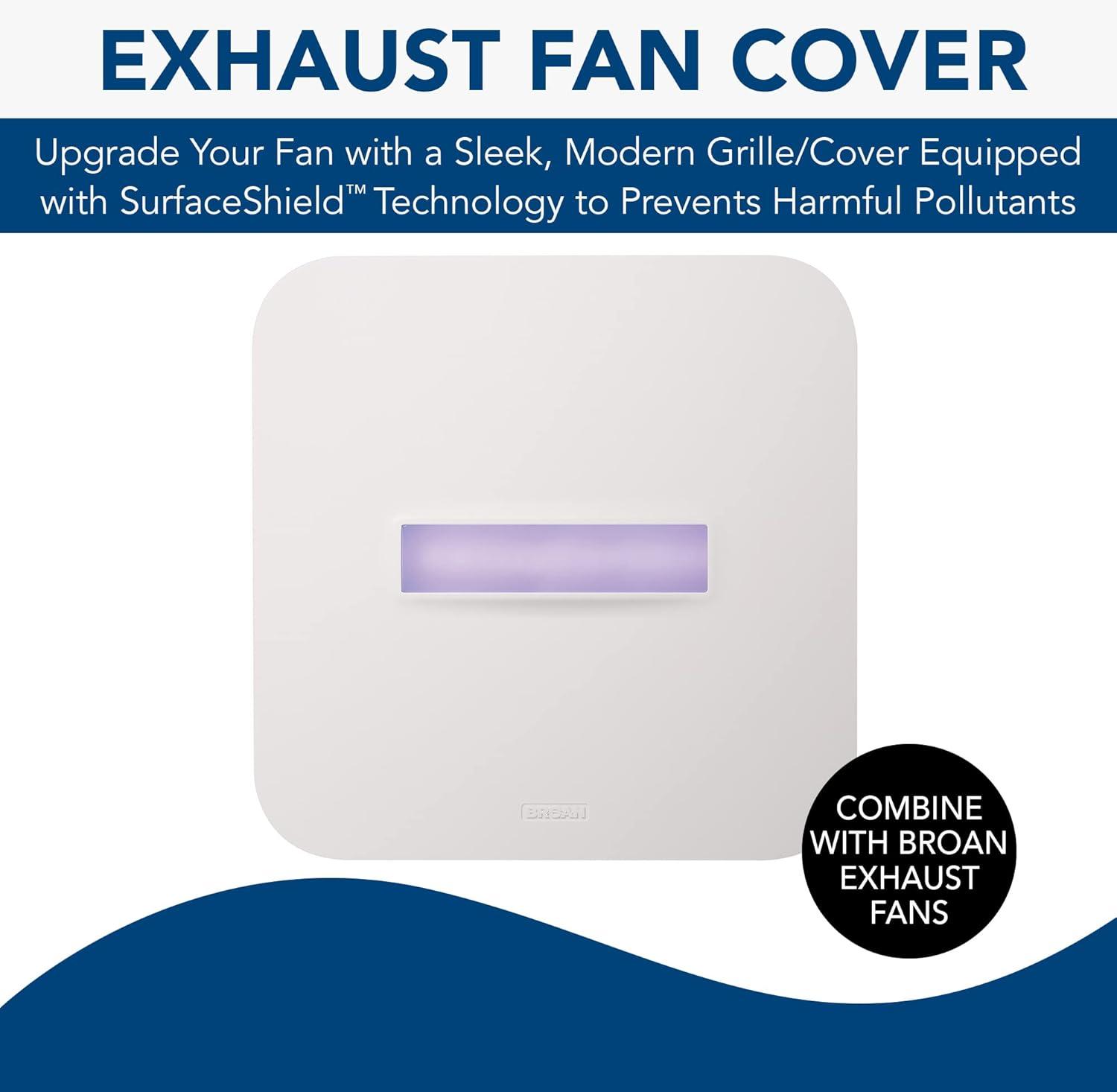 image:imageBroanNuTone AR110LKVV SurfaceShield Vital Vio Powered Exhaust Vent LED White Light amp Violet Light 110 CFM WhiteLight