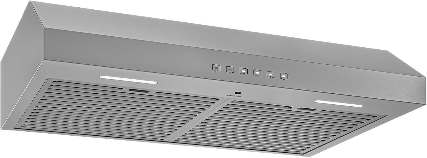 image:imageBroanNuTone BCSQ130SS ThreeSpeed Glacier UnderCabinet Range Hood with LED Lights ADA Capable 15 Sones 375 Max Blower CFM 30Inch Stainless SteelStainless Steel