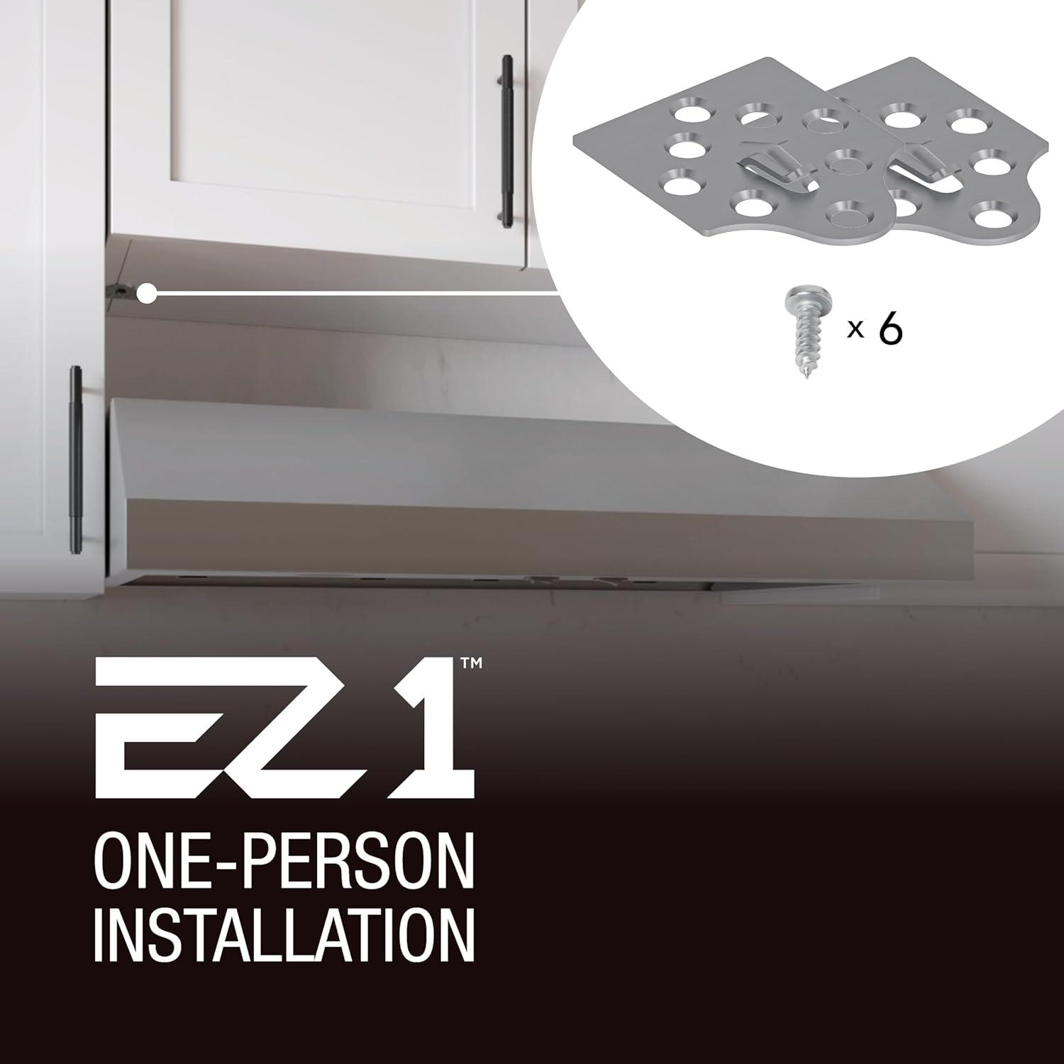image:imageBroanNuTone BCSQ130SS ThreeSpeed Glacier UnderCabinet Range Hood with LED Lights ADA Capable 15 Sones 375 Max Blower CFM 30Inch Stainless SteelStainless Steel