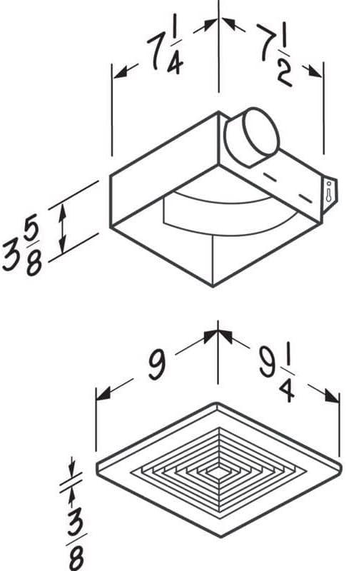 image:imageBroanNuTone Bathroom Exhaust Fan Easy Retrofit Without Attic Access Ultra Quiet 09 Sones Effective Ventilation at 60 CFM ENERGY STAR Certified Moisture and Odor Control50 CFM