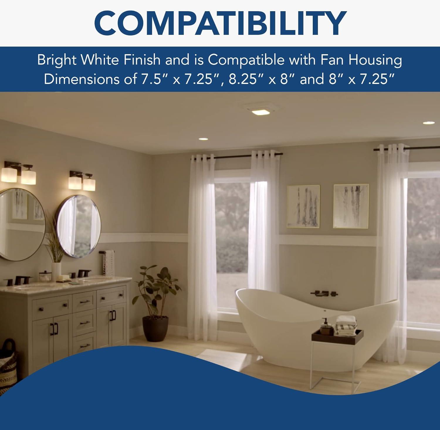 image:imageBroanNuTone FG800RGBS Genuine Replacement Cover Bath Fan Not Included with ChromaComfort LED Light and Sensonic Bluetooth Speaker Fits Select Bathroom Fan ModelsBluetooth LED CoverGrille