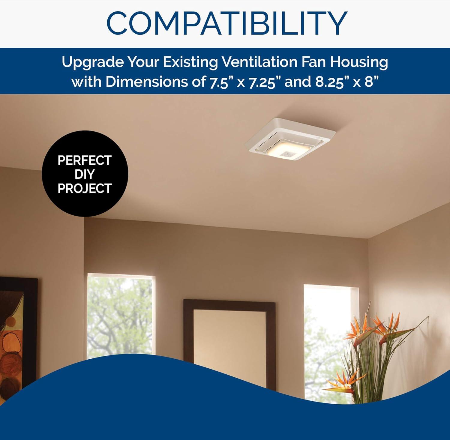 image:imageBroanNuTone FG800SPK Bluetooth Speaker Bathroom Exhaust Grille Cover with LED Light