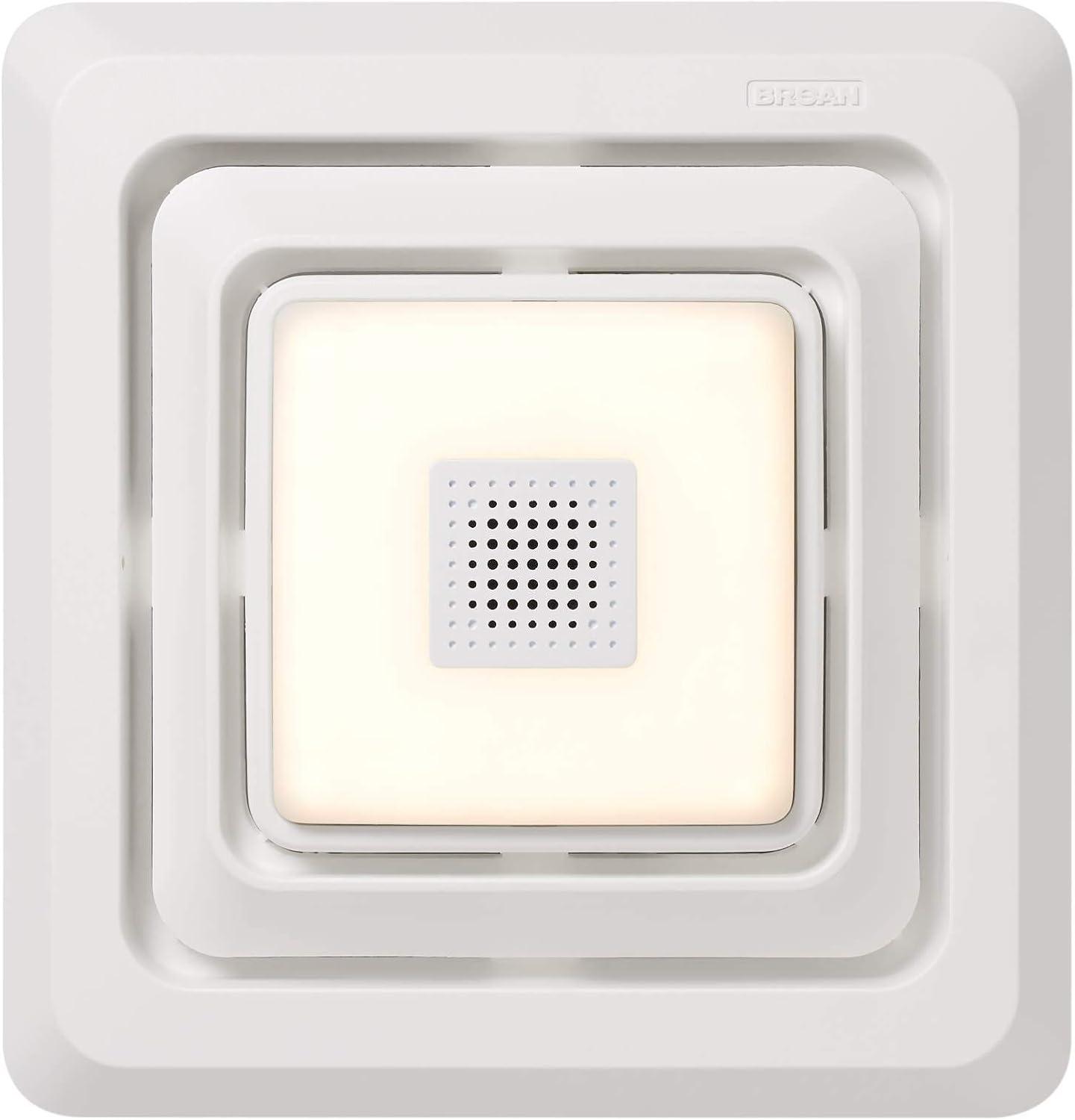 image:imageBroanNuTone NuTone FG800SPKS Bluetooth Speaker Bathroom Exhaust Grille Cover with LED Light Bath Fan White975 x 1025 x 238 inches