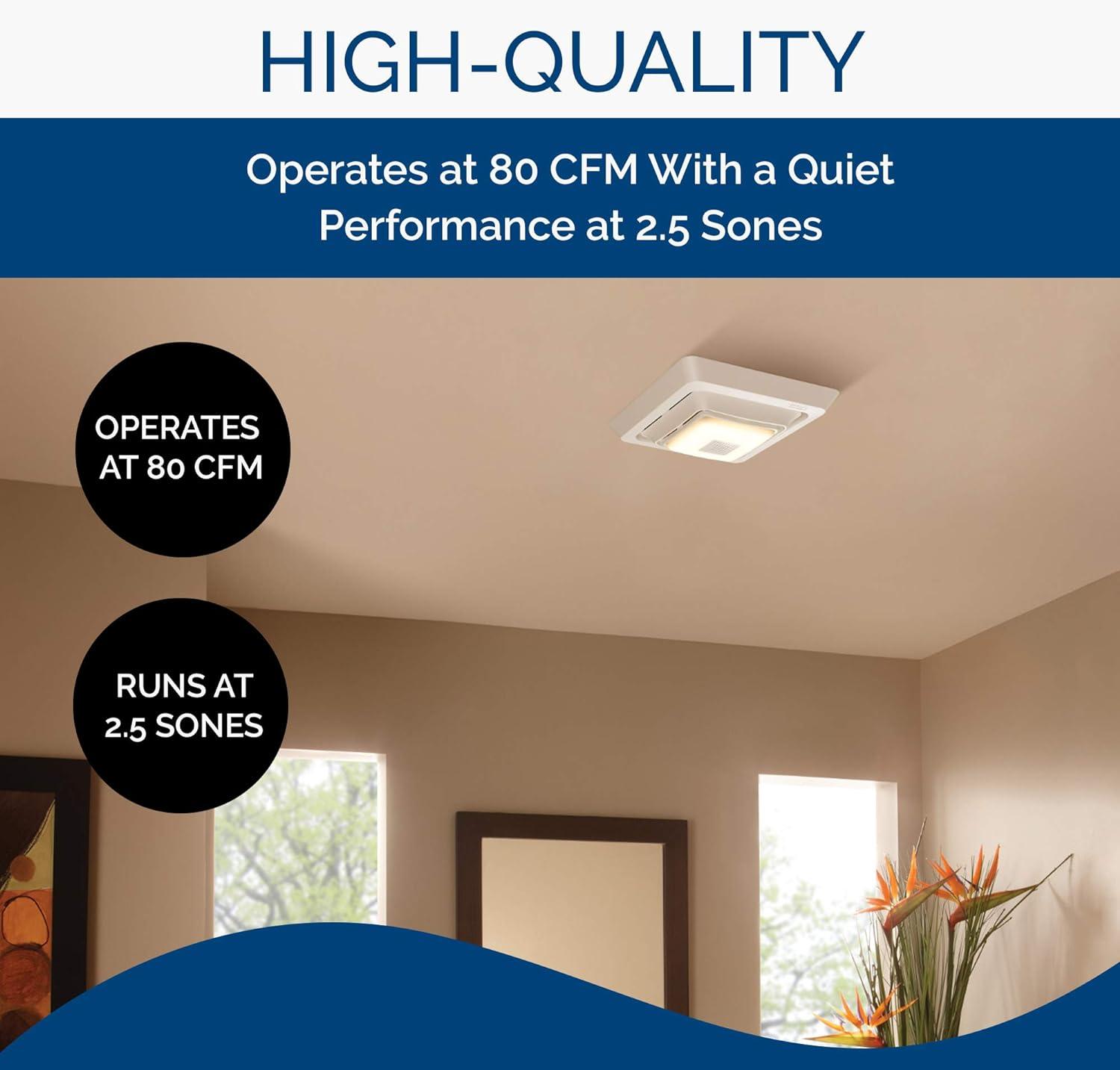 image:imageBroanNuTone Roomside Series Bluetooth Speaker Bathroom Exhaust Fan with LED Light 70 CFM 2 Sones ENERGY STARBluetooth Speaker