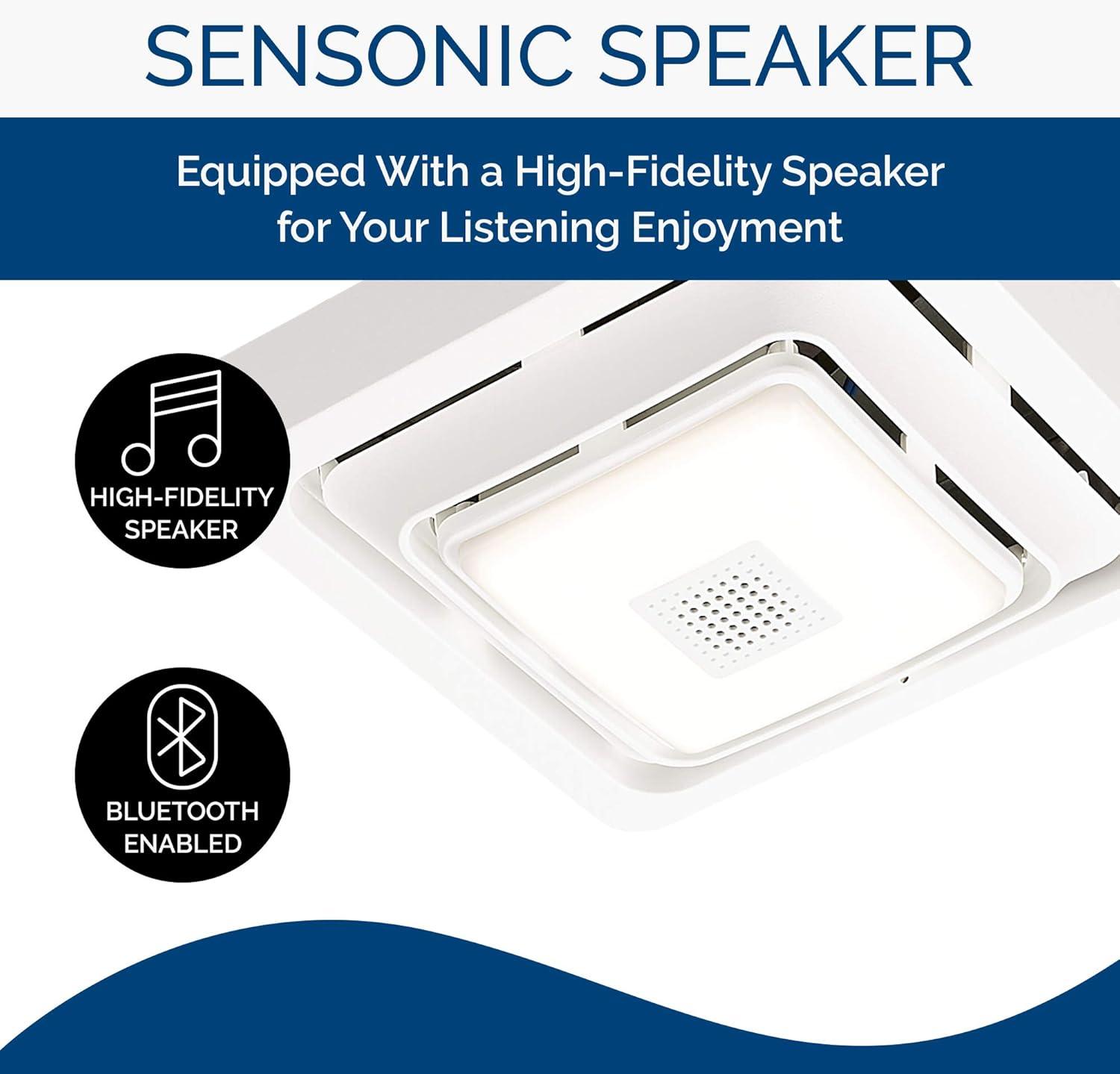 image:imageBroanNuTone Roomside Series Bluetooth Speaker Bathroom Exhaust Fan with LED Light 70 CFM 2 Sones ENERGY STARBluetooth Speaker