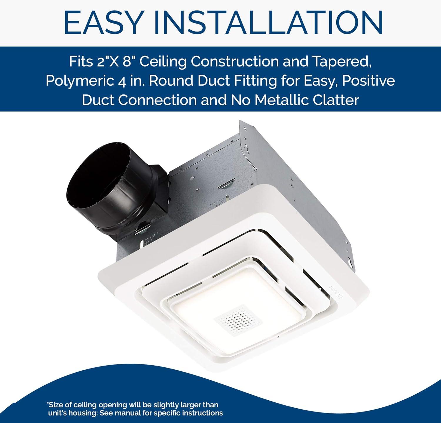image:imageBroanNuTone Roomside Series Bluetooth Speaker Bathroom Exhaust Fan with LED Light 70 CFM 2 Sones ENERGY STARBluetooth Speaker