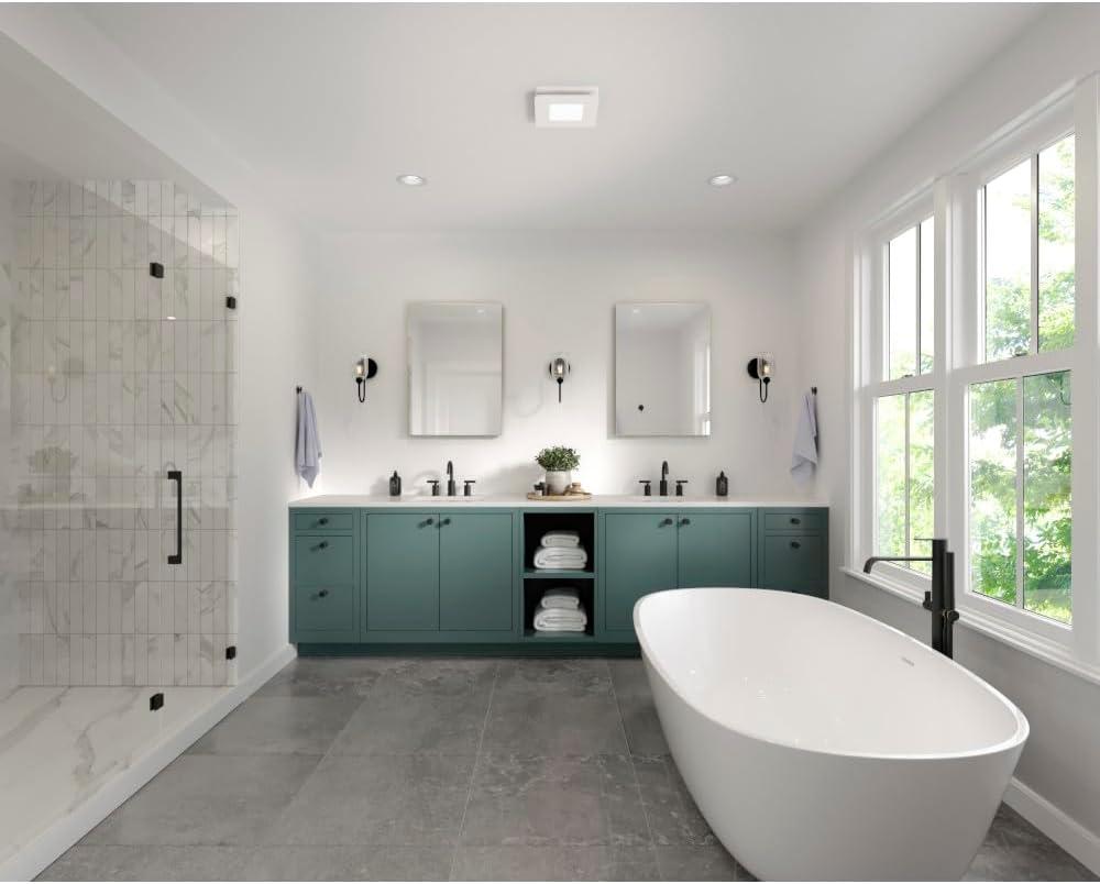 image:imageBroanNuTone Roomside Series Humidity Sensing Bathroom Exhaust Fan wLED Light 80 CFM ENERGY STARLit
