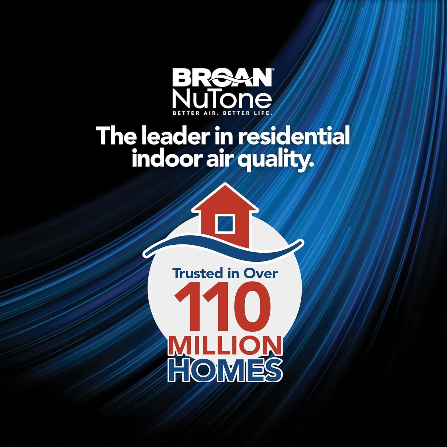image:imageEVOLVE Premium Bathroom Exhaust Fan wLight and Continuous Run 5080110 Selectable CFMNon Lit
