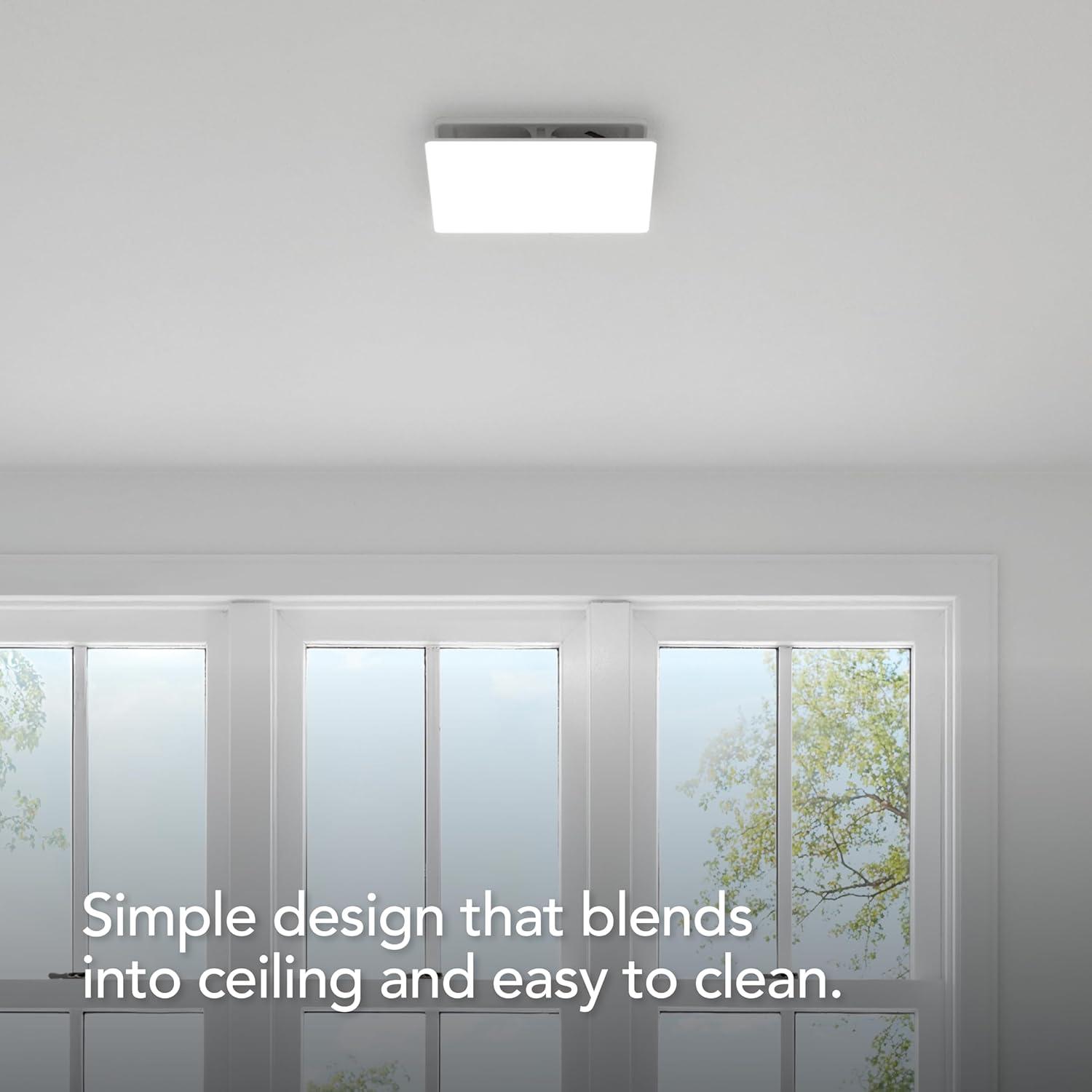 image:imageEVOLVE Premium Bathroom Exhaust Fan wLight and Continuous Run 5080110 Selectable CFMNon Lit