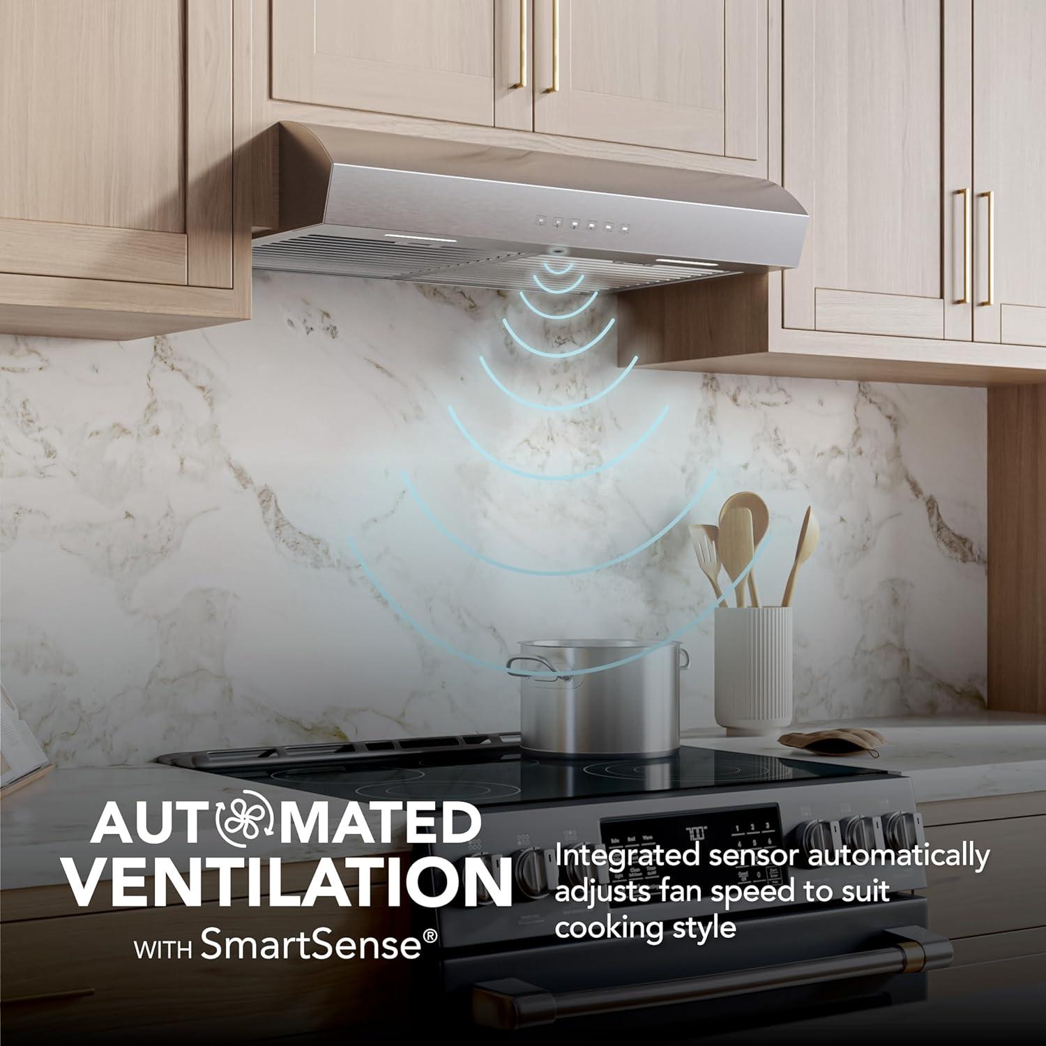 image:imageMantra 30Inch 490 MAX Blower CFM 10 Sones Stainless Steel Range Hood