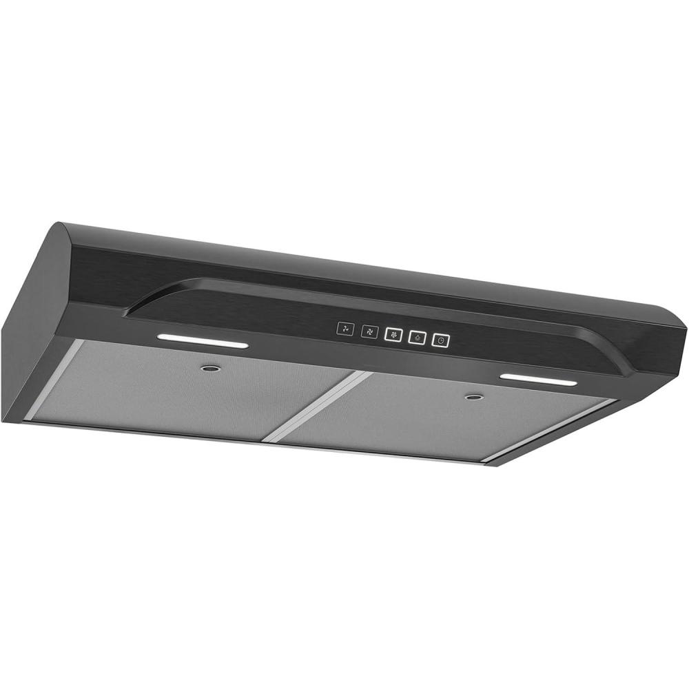image:imageAlta 30Inch 350 MAX Blower CFM 15 Sones Stainless Steel Range HoodBlack Stainless