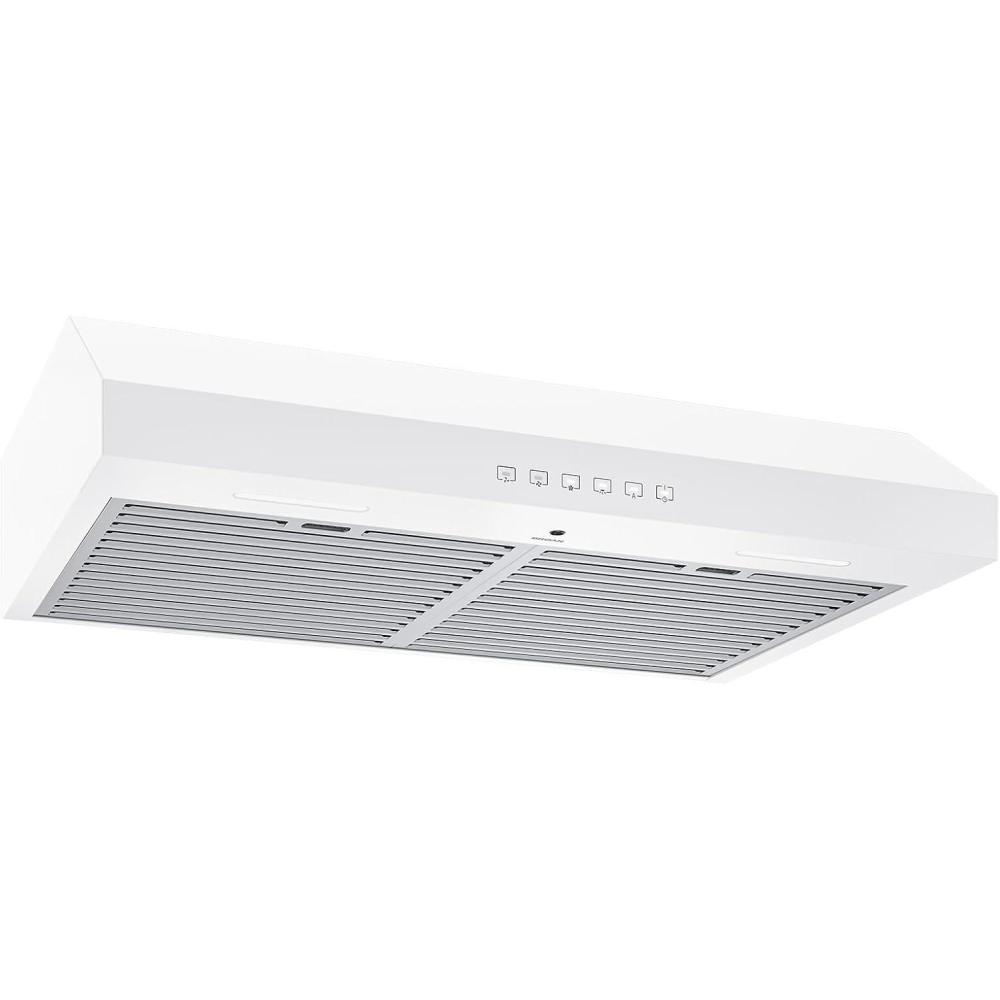 image:imageBroanNuTone BCSQ130SS ThreeSpeed Glacier UnderCabinet Range Hood with LED Lights ADA Capable 15 Sones 375 Max Blower CFM 30Inch Stainless SteelBlack Stainless