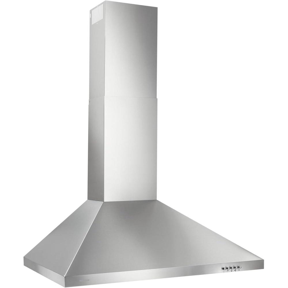 image:imageBroanNuTone BW5030SSL Stainless Steel LED 30inch WallMount Convertible ChimneyStyle Range Hood with 3Speed Exhaust Fan and Light30Inch