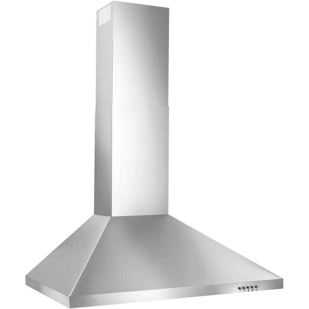 image:imageBroanNuTone BW5030SSL Stainless Steel LED 30inch WallMount Convertible ChimneyStyle Range Hood with 3Speed Exhaust Fan and Light36Inch
