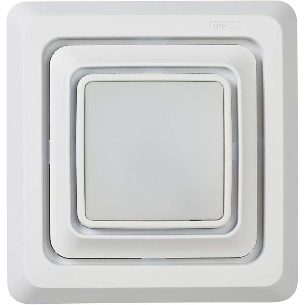 image:imageBroanNuTone FG600S LED Lighted Grille Upgrade for Bathroom Ventilation Fans Easy Installation DIY White Square1025 in W x 975 in L