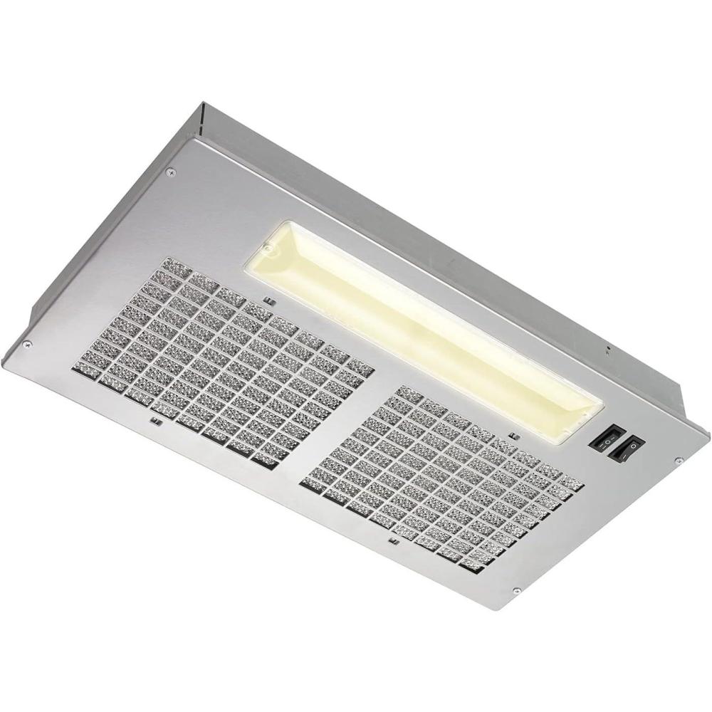 image:imageBroanNuTone PM300SS Custom Power Pack Range Hood Insert with 2Speed Exhaust Fan and Light 300 Max Blower CFM Stainless Steel 21Inch Built205Inch