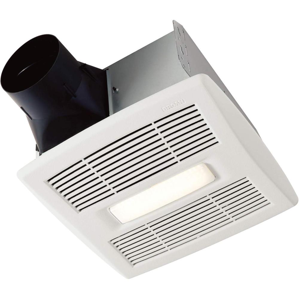 image:imageBroanNutone AE80BL InVent Series SingleSpeed Fan with LED Light Ceiling RoomSide Installation Bathroom Exhaust Fan ENERGY STAR Certified 07 Sones White 80 CFM 07 Sones110 CFM 10 Sones