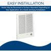 Broan-NuTone 194 High Capacity Wall Heater, White Painted Grille, 3000/1500 Watt 240 VAC, Covers 300 sq. ft. at Factory Wired Voltage(4000/2000 Watt)