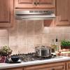 Broan-NuTone 413001 Non-Ducted Ductless Range Hood with Lights Exhaust Fan for Under Cabinet, 30-Inch, White(Stainless Steel)