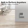 Broan-NuTone 9815WH High Capacity Wall Heater with Built-In Adjustable Thermostat, 1500W, 120/240V, White(1500W)