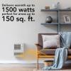 Broan-NuTone 9815WH High Capacity Wall Heater with Built-In Adjustable Thermostat, 1500W, 120/240V, White(1500W)