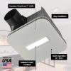 Broan-NuTone AE110LK Bathroom Exhaust Fan with Light, Easy Install, ENERGY STAR Certified, Powerful 110 CFM, Quiet 1.0 Sones, White(110 CFM)