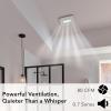 Broan-NuTone AE110LK Bathroom Exhaust Fan with Light, Easy Install, ENERGY STAR Certified, Powerful 110 CFM, Quiet 1.0 Sones, White(80 CFM)