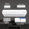Broan-NuTone BCSQ130SS Three-Speed Glacier Under-Cabinet Range Hood with LED Lights ADA Capable, 1.5 Sones, 375 Max Blower CFM, 30-Inch, Stainless Steel(Black Stainless)
