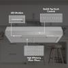 Broan-NuTone BCSQ130SS Three-Speed Glacier Under-Cabinet Range Hood with LED Lights ADA Capable, 1.5 Sones, 375 Max Blower CFM, 30-Inch, Stainless Steel(Stainless Steel)