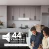 Broan-NuTone BCSQ130SS Three-Speed Glacier Under-Cabinet Range Hood with LED Lights ADA Capable, 1.5 Sones, 375 Max Blower CFM, 30-Inch, Stainless Steel(White)
