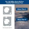 Broan-NuTone BKR60 QuickKit Ultra-Quiet Bath Fan Replacement Motor and Cover/Grille, 60 CFM, 20% more power, White(BKR60)