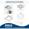 Broan-NuTone BKR60 QuickKit Ultra-Quiet Bath Fan Replacement Motor and Cover/Grille, 60 CFM, 20% more power, White(Legacy)