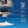Broan-NuTone Bathroom Exhaust Fan – Easy Retrofit Without Attic Access, Ultra Quiet 0.9 Sones, Effective Ventilation at 60 CFM ENERGY STAR Certified Moisture and Odor Control(50 CFM Cleancover Grill)