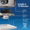 Broan-NuTone Bathroom Exhaust Fan – Easy Retrofit Without Attic Access, Ultra Quiet 0.9 Sones, Effective Ventilation at 60 CFM ENERGY STAR Certified Moisture and Odor Control(50 CFM Energy Star New Grill)