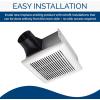 Broan-NuTone Bathroom Exhaust Fan, Easy Install, Powerful 110 CFM, Quiet 1.0 Sones, Energy Star(80 CFM)