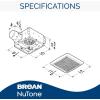 Broan-NuTone Bathroom Exhaust Fan, Easy Install, Powerful 110 CFM, Quiet 1.0 Sones, Energy Star(80 CFM)