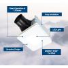 Broan-NuTone Bathroom Exhaust Fan with LED light – Easy Retrofit Without Attic Access, Quiet 1.5 Sones, Effective Ventilation at 80 CFM ENERGY STAR Certified Moisture and Odor Control(80 CFM 1.5 Sones)
