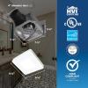 Broan-NuTone Bathroom Exhaust Fan with LED light – Easy Retrofit Without Attic Access, Quiet 1.5 Sones, Effective Ventilation at 80 CFM ENERGY STAR Certified Moisture and Odor Control(60 CFM 0.9 Sones)