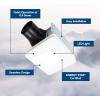Broan-NuTone Bathroom Exhaust Fan with LED light – Easy Retrofit Without Attic Access, Quiet 1.5 Sones, Effective Ventilation at 80 CFM ENERGY STAR Certified Moisture and Odor Control(60 CFM 0.9 Sones)