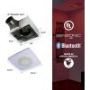 Broan-NuTone ChromaComfort Bathroom Exhaust Fan with Bluetooth Speaker, Powerful 110CFM/1.5 Sones, 24-color LED Light, SPK110RGBL, Wall Switch(Chroma Sensonic)