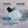 Broan-NuTone ChromaComfort Bathroom Exhaust Fan with Bluetooth Speaker, Powerful 110CFM/1.5 Sones, 24-color LED Light, SPK110RGBL, Wall Switch(Chroma Sensonic)