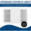 Broan-NuTone FG110HBS Heater Upgrade Grille with Dimmable LED and Color Adjustable CCT Lighting Bath Fan Exhaust Cover, 110 CFM, White(80 CFM)